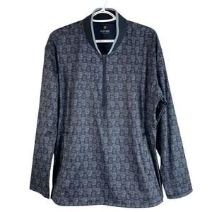 NEW G/FORE Mens G's Weather Resistant Quarter Zip Golf Jacket Large Onyx SlimFit